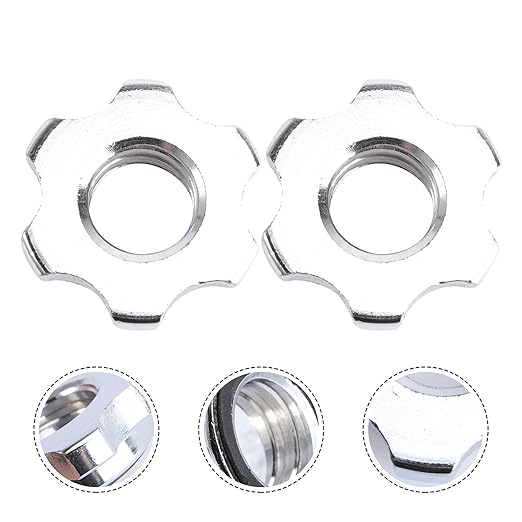 VICASKY 2pcs Screw Barbell Nut Iron Screw Cap
