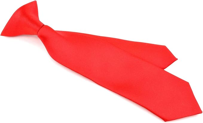 Moda Di Raza Pretied Banded Clip On Ties for Men and Young Men, Made of Woven Microfiber Fabric Tie Clip for Kid and Adult