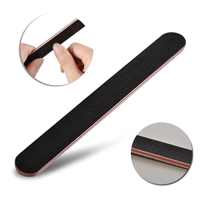 Nail Buffer Cushioning Polishing Block Polishing File Reusable compatible with Female Red Black