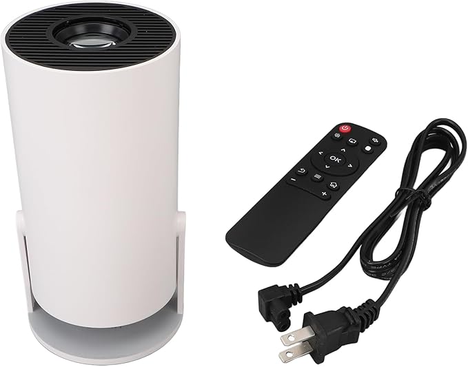 HY300 Mini Projector with WiFi Bluetooth, BT5.2 Projector Support 4K 1080P, 2.4G 5G WiFi 6, 270 Rotatable, Auto Keystone Correction, Home Video Proyector, for Android 11 (US)