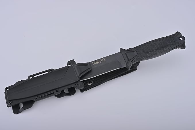 Tactical Fixed Blade Knife, 5.87 inch Blade, 4.65 inch Handle with Secure Sheath