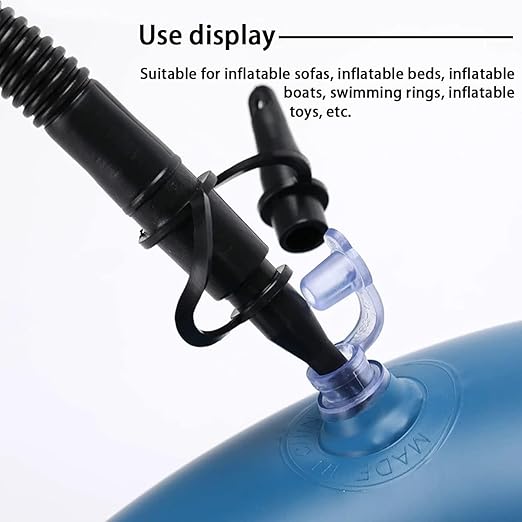 Air Hammer Inflation Pump Heavy Duty Large Capacity Portable Manual Rapid Air Pump with Universal Adaptors 3 Nozzle for Outdoor, Swimming Ring, Mattress, Pool Floats, Inflatable Toys