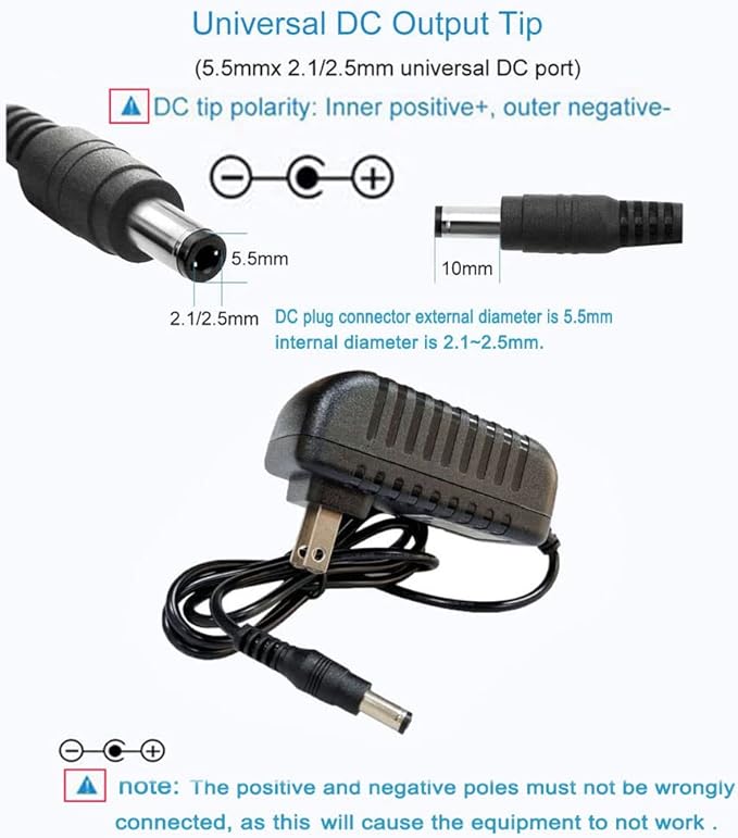 DC 12V 1.5A 1500mA Power Supply Adapter 100-240V AC to DC 12Volt Transformers Switching Power Supply 5.5mm x 2.52.1mm DC Plug for 12V led Strip Light CCTV Camera,12 Volt 1.5Amp ACDC Adapter
