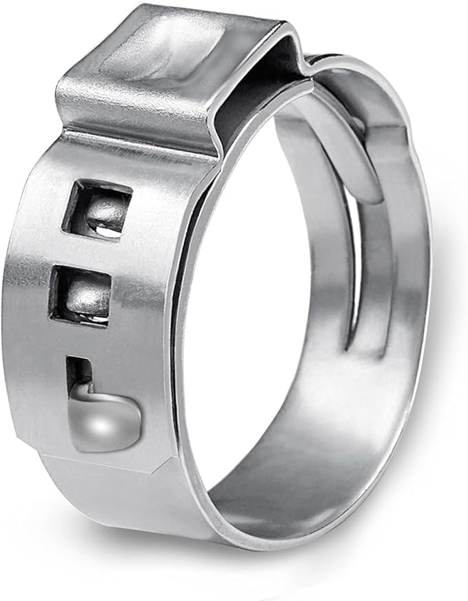 50 PCS 34 Inch PEX Cinch Clamp Rings, Stainless Steel Pex Fittings Crimp Rings Pinch Clamps for PEX Tubing Pipe Fitting Connections (34 Inch)
