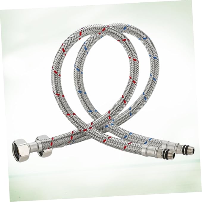 Stainless Steel Water Inlet Pipe Set 80cm Rv Drinking Water Hose Durable Faucet Hose Connector