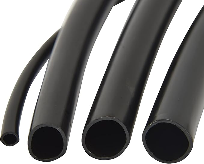 Raindrip 016010T 14 in. Drip Irrigation Supply Tubing, 100 ft., 14 in x 100 ft, for Drip Irrigation Parts, and Drip Systems, Black Polyethylene