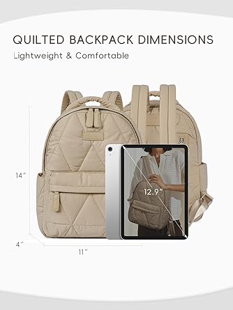 CLUCI Puffer Shoulder Bag Bundles with Quilted Backpack
