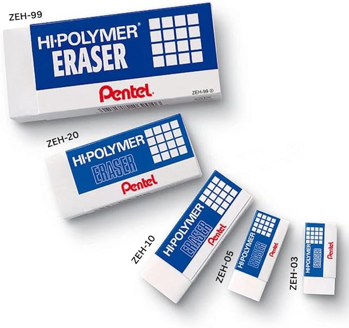 Pentel Hi-Polymer Eraser - Super XL, White