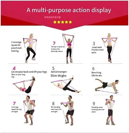 Stretched Fusion Pilates Bar, Pilates Stretched Fusion Bar, Stretchedfusion Multi-functional Pilates Bar, Pilates Stretched Fusion Bar, Multifunctional Pilates Bar Stretched Fusion for Home-Purple