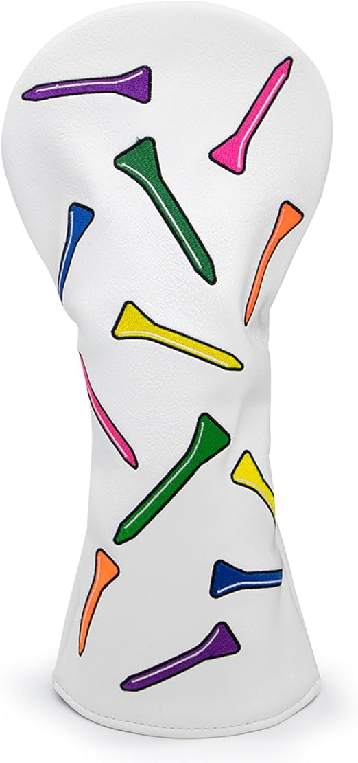 Golf Headcovers,Colorful Tee Driver Headcover Fairway Wood Cover Hybrid Cover Leather 3 Wood Headcover Mallet Putter Headcover Blade Putter Cover Golf Club Covers for Odyssey Scotty Cameron Taylormade