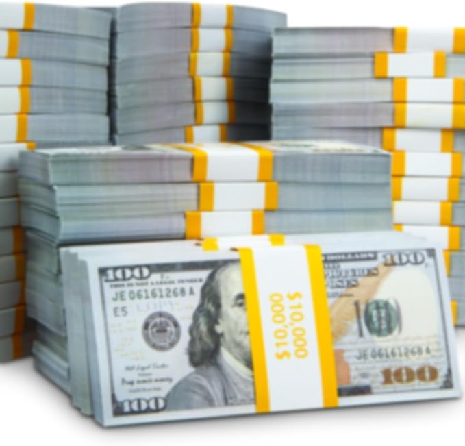 300 pcs Prop Money Movie Props Play Money for Kids Number Learning Education Toys, Develops Early Math Skills, Girls Boys Birthday