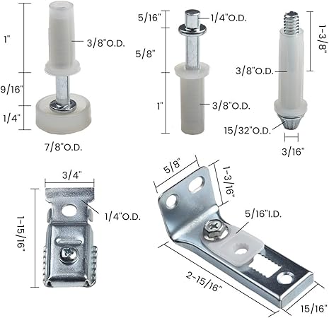 Bifold Door Hardware Repair Kit, Comprehensive BiFold Door Hardware Repair Kit, Bi-fold Sliding Closet Doors Replacement Parts