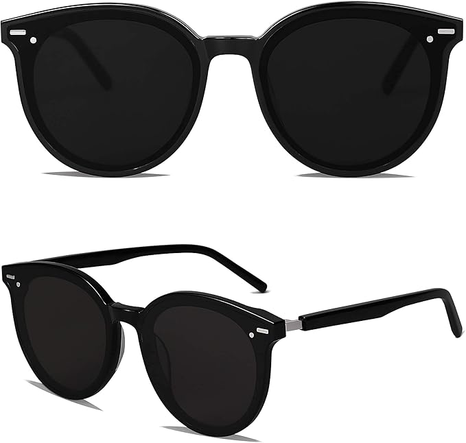 SOJOS Sunglasses Womens Trendy 2024 Classic Round Retro Vintage Shades Large Frame Sunnies SJ2067