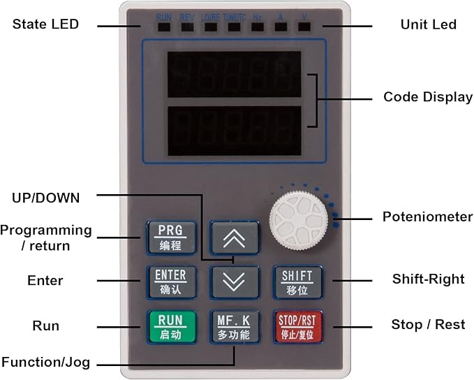 MOLLOM VFD 220V 7.5KW 32A 10HP Single or Three Phase Input to 3 Phase 0-3000 Hz Output Variable Frequency Drive Control Inverter for Spindle Motor CNC Speed Control