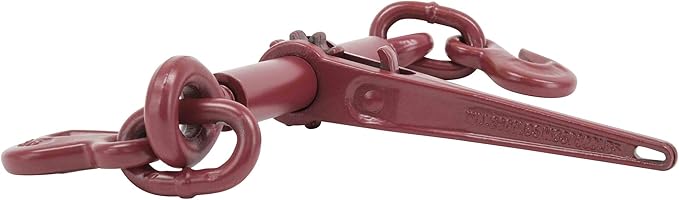 Mytee Products (2 Pack) Ratchet Chain Binder 1/4" - 5/16" Chain Binders Tie Down Hauling Red