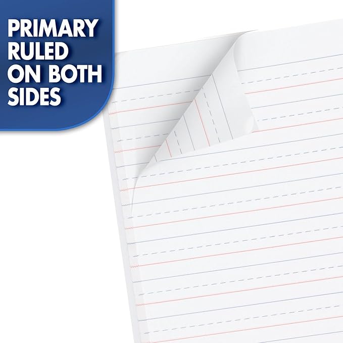 Mead Primary Composition Book, Primary Ruled Journal, Grades K-2, 7-12" x 9-34", 100 Sheets, Blue Marble (09902)