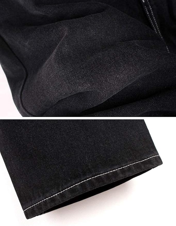 Ylingjun Mens Baggy Hip Hop Jeans Casual Loose Fit Embroidered Skateboard Denim Pants