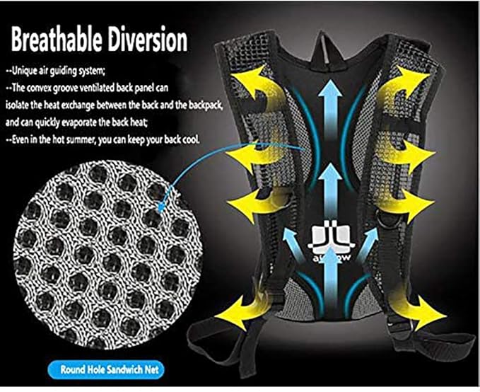 Hydration Packs with 2L Water Bladder, Hydration Packs Backpack, Sports Outdoor Cycling Running, Proof for Men and Women, Cycling Sports Bags 1Pcs