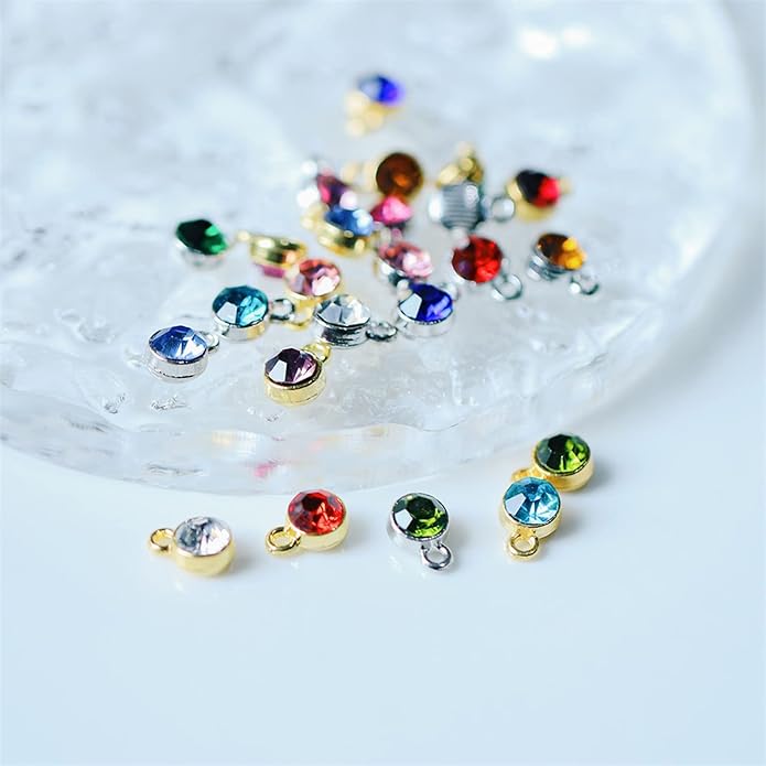 20PcsLot Colorful Crystal Birthstone Dangle Charms Water Drop Pendants Rhinestone Teardrop Pendants For Necklace Bracelet Earring DIY Jeweley Making Supplies