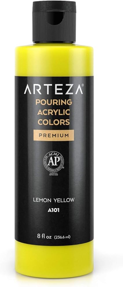 ARTEZA ARTZ-2919 Art-Paints, 1 Count (Pack of 1), A101 Lemon Yellow 8 Fl Oz