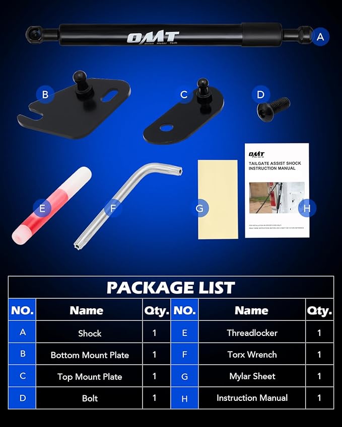 Orion Motor Tech Compatible with 15-23 F150 Tailgate Assist Accessories, Truck Tail Gate Lift Assist Tailgate Shock Compatible with Ford F150 2015 2016 2017 2018 2019 2020 2021 2022 2023
