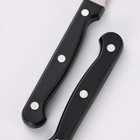 Stainless Steel Super Sharp Serrated Western Dinner Knife spot Restaurant Hotel Tableware Camping Western Style Steak Knife Black