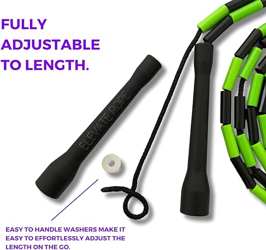 Professional Beaded Jump Rope - 3m Adjustable, Quality Beads & Poly Cord - For Freestyle, Cardio & Tricks - All Levels & Indoor/Outdoor Use