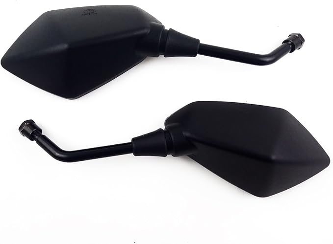 Motorcycle Rear View Side Mirrors-10mm Clockwise Threaded Mounting Bolt-Fits for Kawasaki, for Suzuki, for Victory and More-Pair