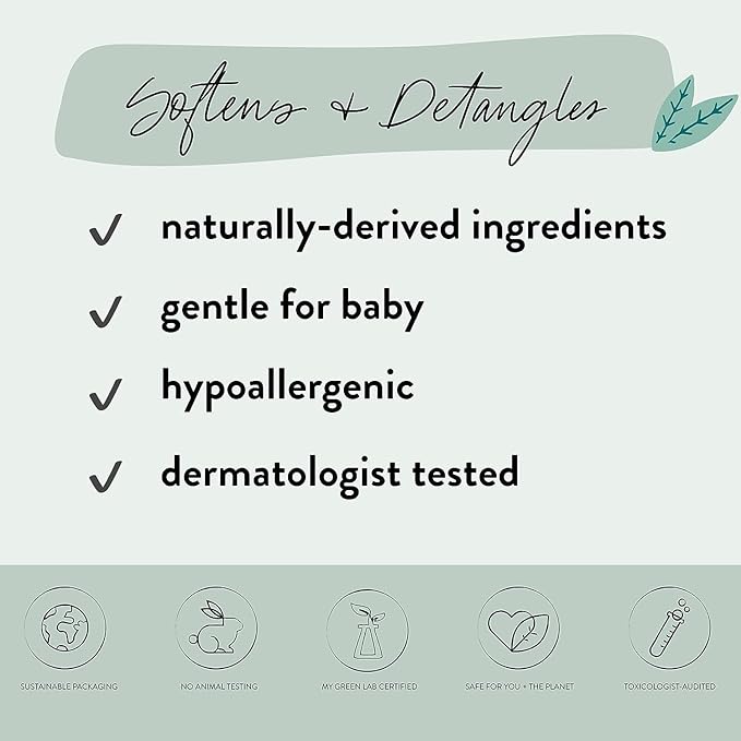 The Honest Company Conditioning Hair Detangler Leave-in Conditioner Fortifying Spray Tear-free, Cruelty-Free, Hypoallergenic Citrus Vanilla Refresh, 4 fl oz