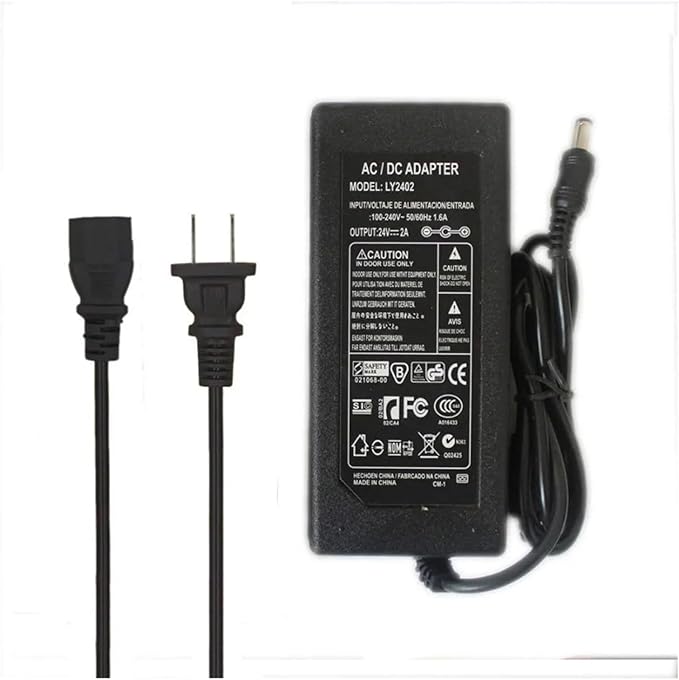 AC 100V - 240V to DC 24V 1A 2A 3A Lighting Transformer Power Adapter Converter Charger for LED Light Strip(24V 3A,US)