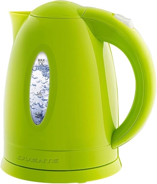 OVENTE Electric Kettle, Hot Water, Heater 1.7 Liter - BPA Free Fast Boiling Cordless Water Warmer - Auto Shut Off Instant Water Boiler for Coffee & Tea Pot - Green KP72G