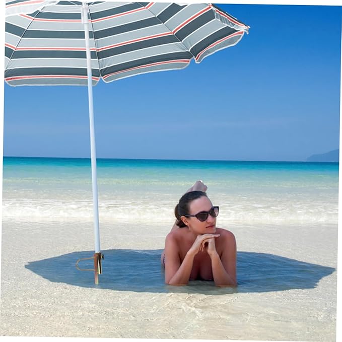 YARNOW Fringe Beach Umbrella Insert Outdoor Beach Anchor Sturdy Camping Anchor