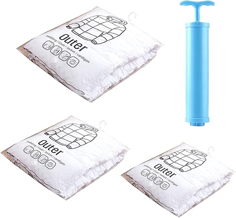 Vacuum Hanging Storage Bag Closet Down Pants Storage For Children Girl Boys Bedroom Wardobe