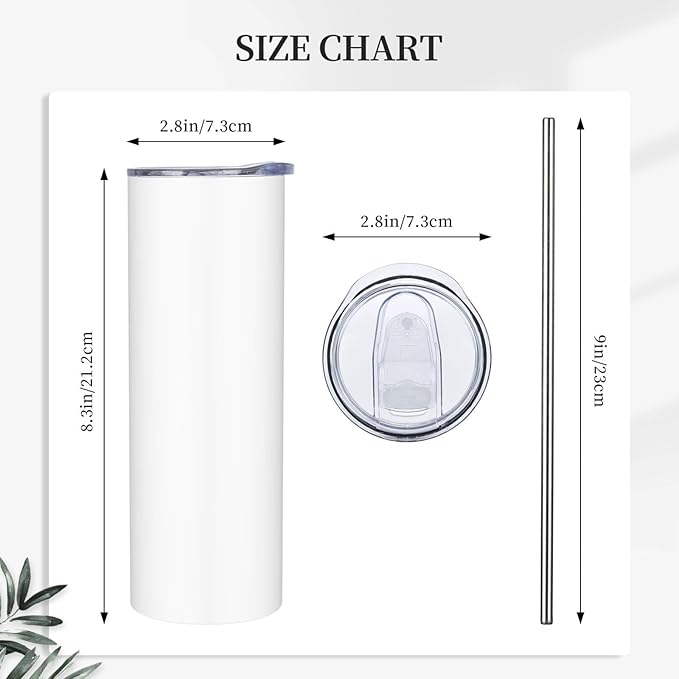 Text Personalized Skinny Tumblers 20oz Stainless Steel Insulated Tumblers Double Wall Coffee Cup For Hot, Cold Drinks Style04