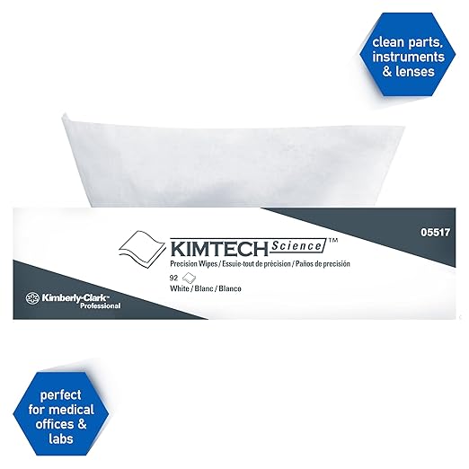 Kimtech 05517 Precision Wipers, POP-UP Box, 2-Ply, 14.7 x 16.6, White, 90 per Box (Case of 15)