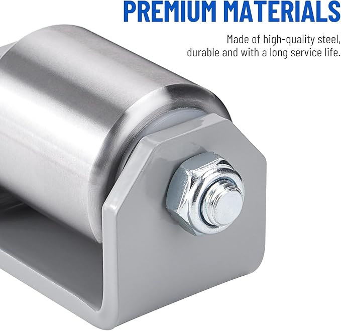 2" Weld on Trailer Roller Heavy Duty Steel Skid Wheels Caster Roller with for RV Trailers, Motorhome and 5th Wheels (Pack of 2)