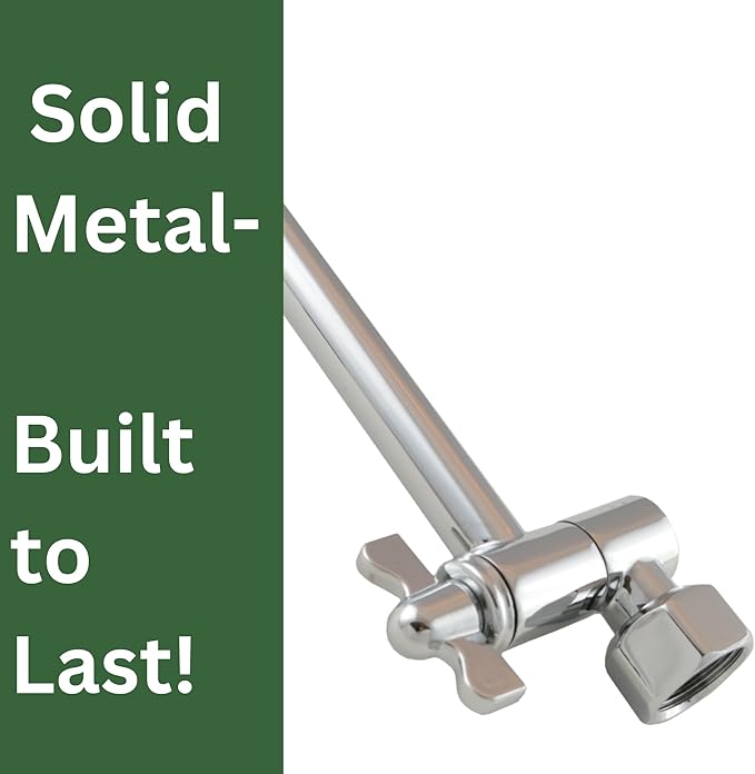 High Sierra - Heavy Duty 9 Adjustable Shower Arm Extension - Easily Raises and Lowers Shower Heads - Floating Nut For Precise Vertical Alignment - Brushed Nickel Finish