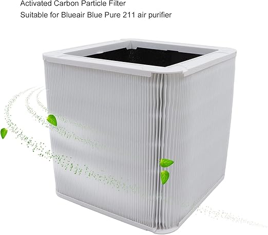 Air Purifier Filter Replacement, Foldable Activated Carbon Filter Screen 1PCs for Blue Pure 211 for Home Use