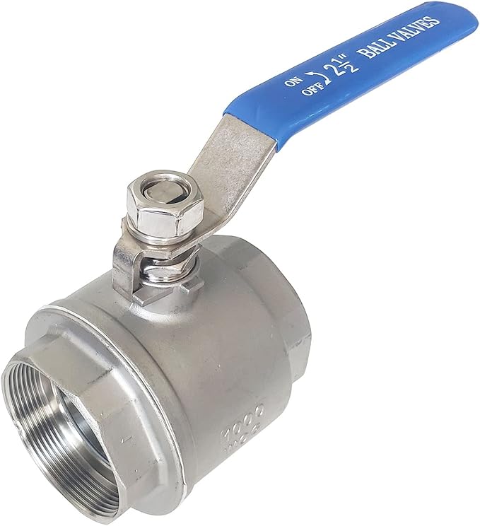 2-1/2" Full Port Ball Valves 316 Stainless Steel NPT Female Thread Ball Valve for Water, Oil, and Gas
