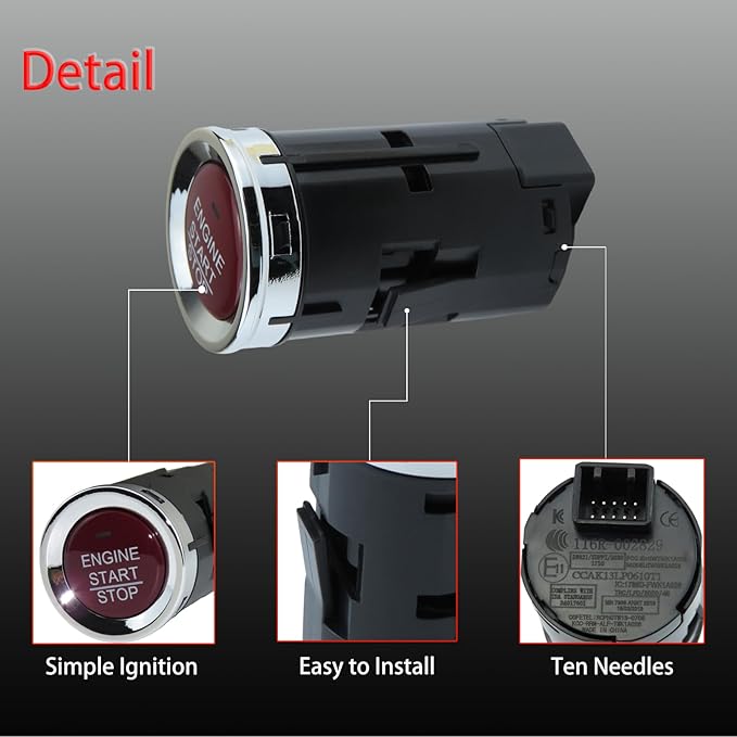 35881-T4N-702 35881-T5H-H41 Ignition Starter Switch for Honda HR-V FIT City 2015 2016 2017 2018 2019 35881-T4N-701 35881-T4N-H01 35881-T4N-H02 Key Start Stop Push Button One-Button Switch