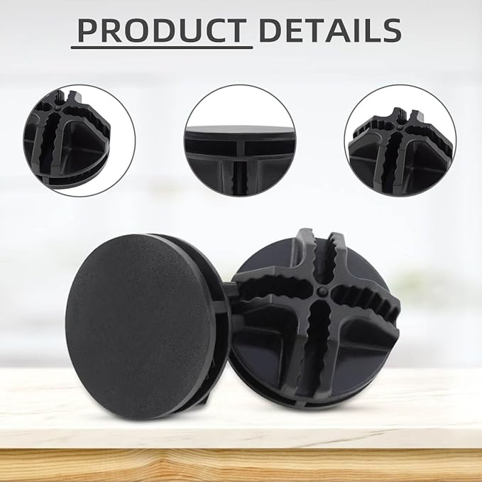 16 Pieces Cube Connectors for Plastic Storage and Wire Grid Modular Shelving - Organizer for Closet DIY Shelves Accessories - Cube Storage Unit for Mesh (Black)