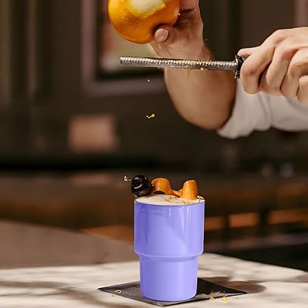 Mini Tumbler Shot Glass with Straw and Lid, 5oz Cute Insulated Shot Cups Stainless Steel for Espresso Coffee Spirits, Wedding, Party,Camping,Outdoor,Carnival,Oktoberfest Water Beer Cups (light purple)