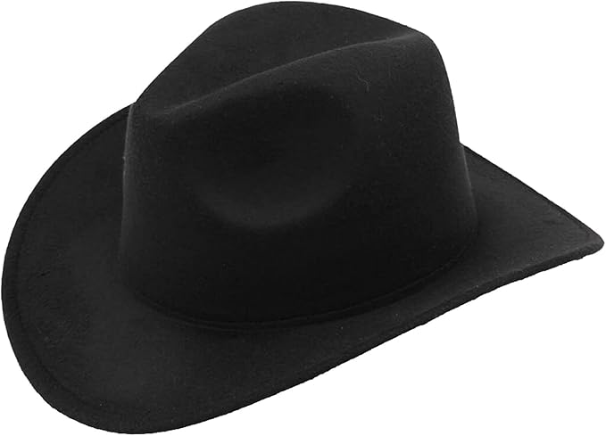 Wool Fedora Western Cowboy Hat Wide Edge Sun Hat for Men and Women