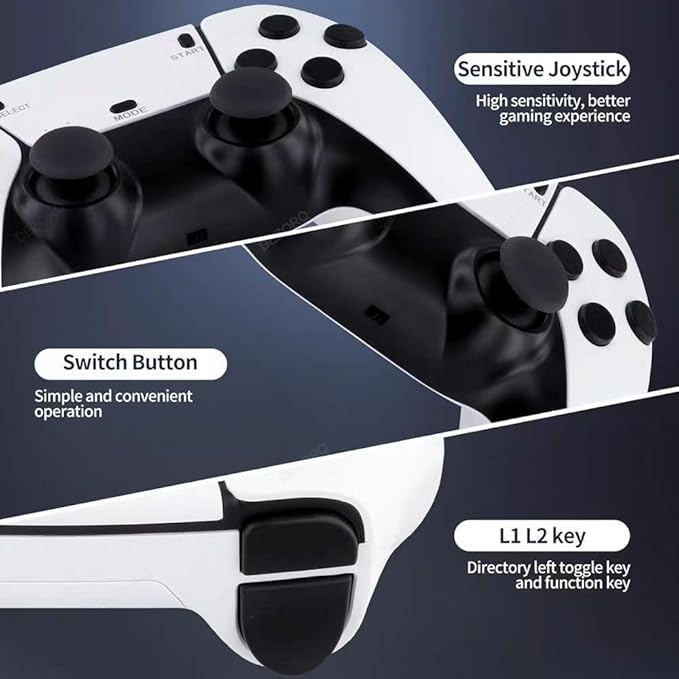 2 Pcs Wireless Retro Game Console, Gaming Stick 4k HDMI Output Built-in 40,000 Games 23 Emulators, 2.4GHz Wireless Controllers, Plug Play Video Games with 128G TF Card for TV