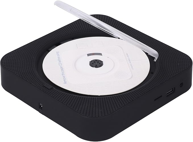 Portable CD Player, Bluetooth CD Player with Speakers 2 Modes Wall Mount Desktop Portable Home CD Music Player Rechargeable with Remote Control (Black)