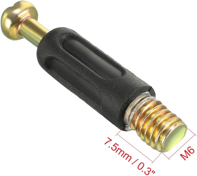 uxcell Furniture Connecting Fitting 6mm Dia Thread Bolts Screws Plastic Covered 15 Pcs