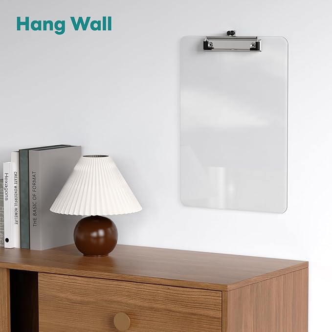 A4 Plastic Clipboard 2 Pack, 8.5 x 11 Clear Colored Clip Boards with Low Profile Clip, Letter Size for Classroom, Teacher, Students, School Office Supplies