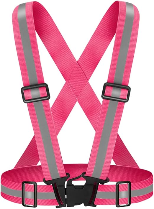 High Visibility Reflective Vest Safety Vest Running Reflective Gear Adjustable Reflective Vest for Walking,Jogging,Hiking,Night Cycling