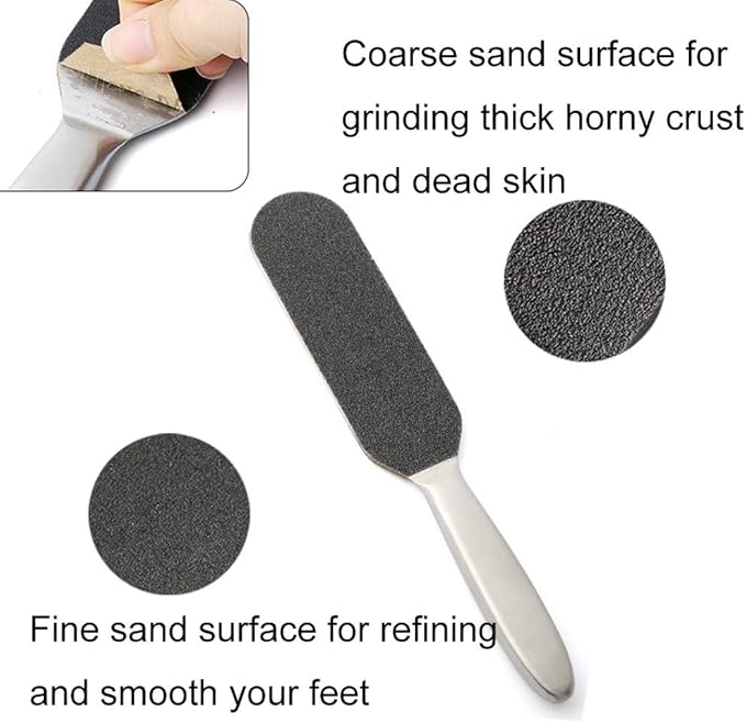 20 Pieces Foot File Replacement Pads Foot File Refills Abrasive Pedicure File Replacement Pads for Professional Stainless Steel Foot File Contain Fine and Coarse Replacement Grit Pads