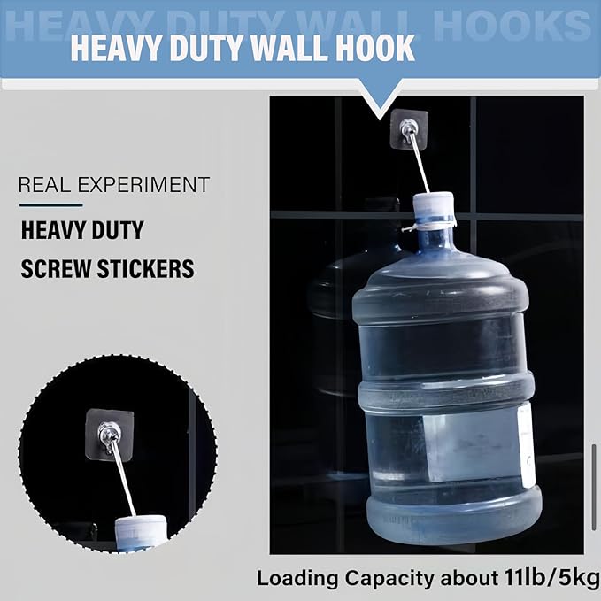 Adhesive wall hooks (13 pounds maximum), screwless wall hooks without nails for photo frames, waterproof and oil-resistant hooks for decorations and kitchen shelves